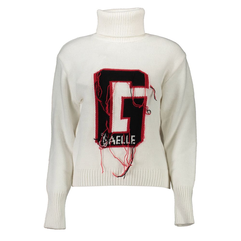 Gaelle Paris Weißer Wollpullover