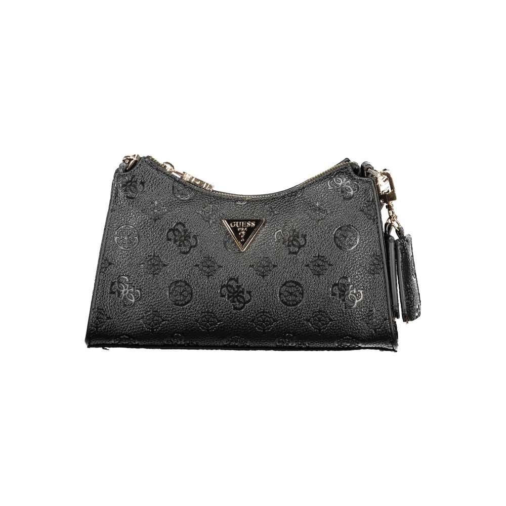 Guess Jeans Schwarze Damen-Handtasche aus Polyurethan