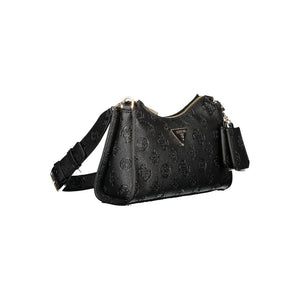 Guess Jeans Schwarze Damen-Handtasche aus Polyurethan