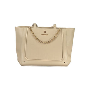 Laura Biagiotti Beigefarbene PVC-Handtasche