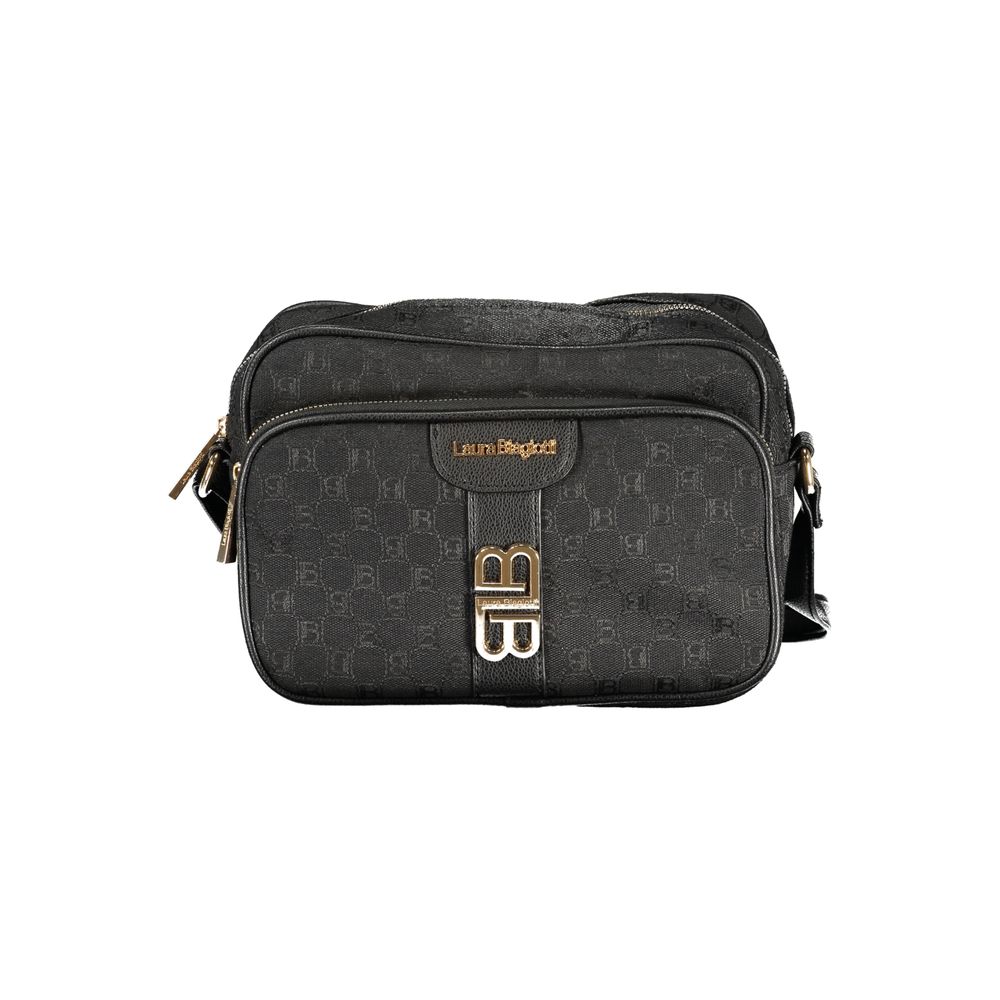 Laura Biagiotti Schwarze Damen-Handtasche aus Polyester