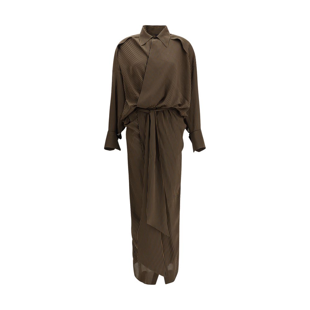Petar Petrov Mehrfarbiges Seiden-Freizeitkleid