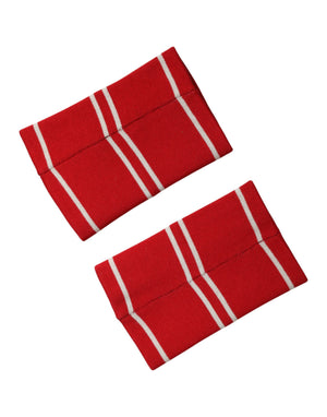 Dolce & Gabbana Rote und Weiße DG Logo Baumwoll-Armband 1 Paar Einheitsgröße