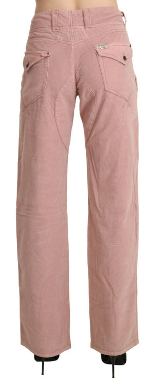 Ermanno Scervino Baumwoll-Pinke High-Waist-Hose