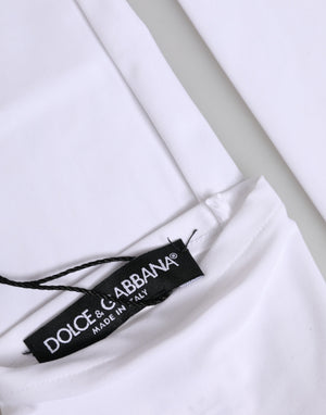 Dolce & Gabbana Weiße Nylon-Fingerlose Ellenbogenlange Handschuhe