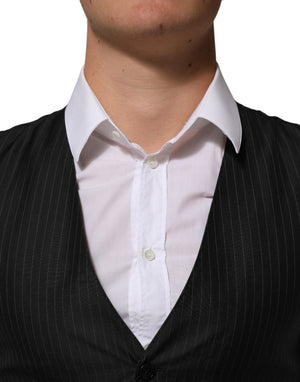 Dolce & Gabbana Schwarze Wollweste für Herren, formell