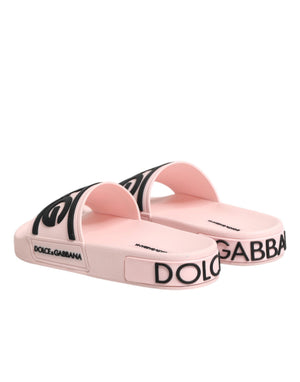Dolce & Gabbana Pinke Gummisandalen für den Strand