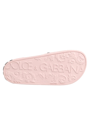 Dolce & Gabbana Pinke Gummisandalen für den Strand