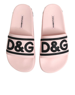 Dolce & Gabbana Pinke Gummisandalen für den Strand