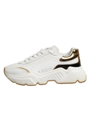 Dolce & Gabbana Weiße Daymaster Low-Top Sneaker aus Weißgold