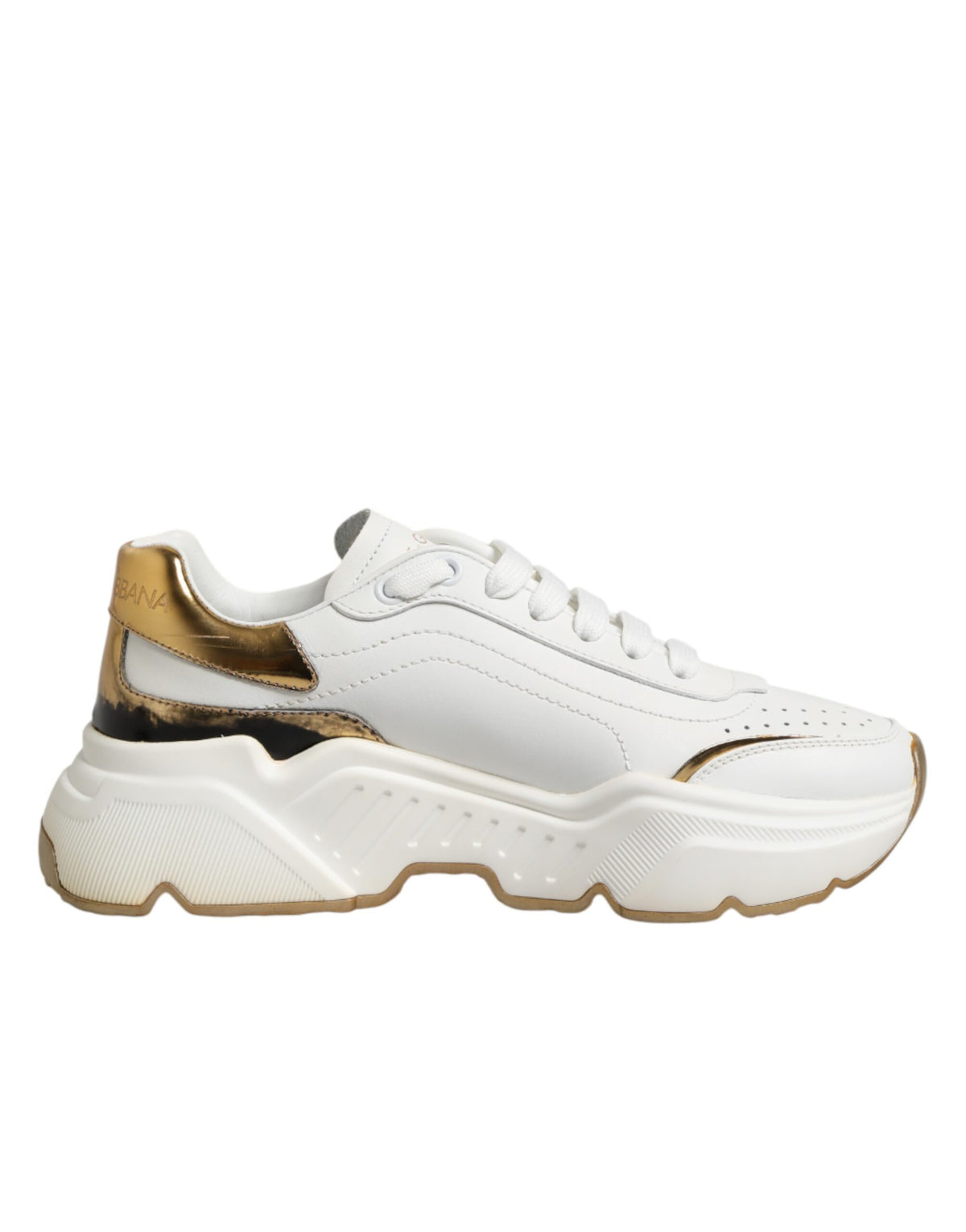 Dolce & Gabbana Weiße Daymaster Low-Top Sneaker aus Weißgold