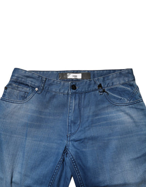 Verri Blau gewaschene Baumwoll-Jeans mit Regular Fit für Herren