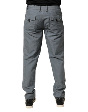 Master Coat Graue Baumwoll-Jeans mit geradem Schnitt für Herren