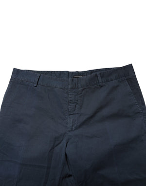 Master Coat Blaue Skinny-Fit Herren-Chino mit mittlerer Bundhöhe