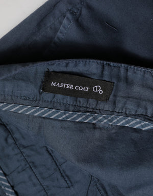 Master Coat Blaue Skinny-Fit Herren-Chino mit mittlerer Bundhöhe