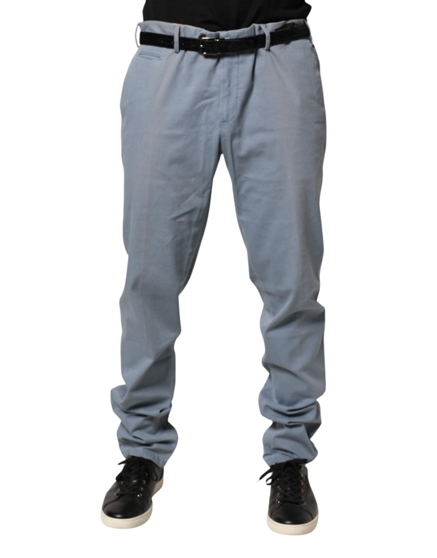 PT01 Blaue Herren-Chino mit Mid Waist und Tapered Fit