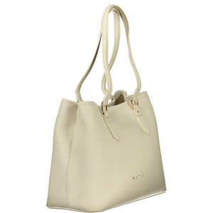Mario Valentino Damen-Handtasche aus beigem Polyurethan