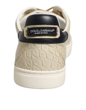 Dolce & Gabbana Beige London Leder-Sneakers