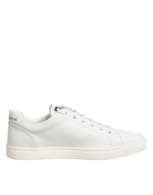 Dolce & Gabbana Weiße Prince Leder Low-Top Sneaker für Herren