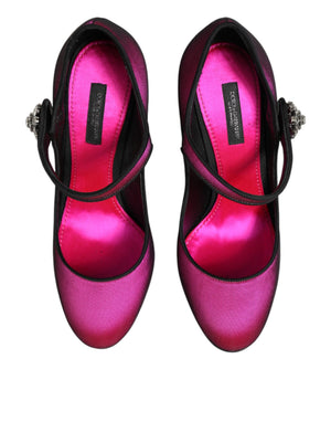 Dolce & Gabbana Pinke Strass Mary Janes Pumps