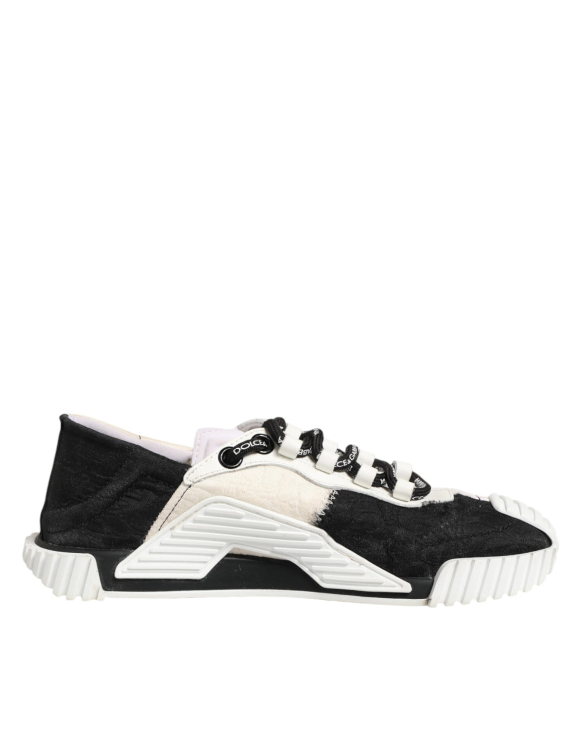 Dolce & Gabbana Weiße und Schwarze Leder-Sneaker NS1