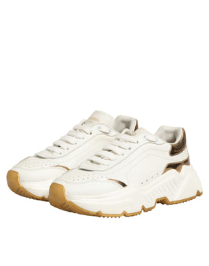 Dolce & Gabbana Weiße Daymaster Low-Top Sneaker aus Weißgold