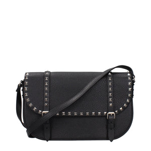 Valentino Garavani Schwarze Leder Umhängetasche
