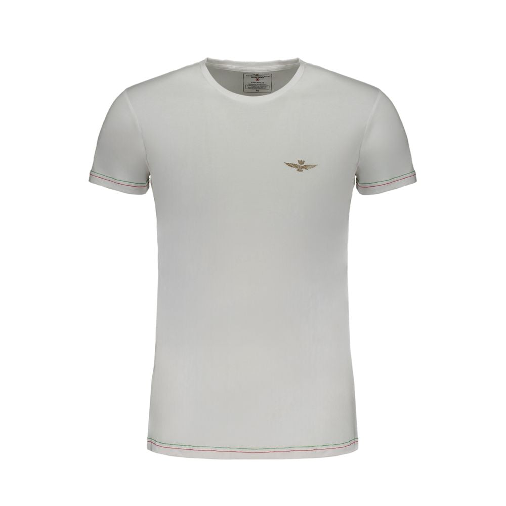 Aeronautica Militare Weißes Herren-T-Shirt aus Baumwolle