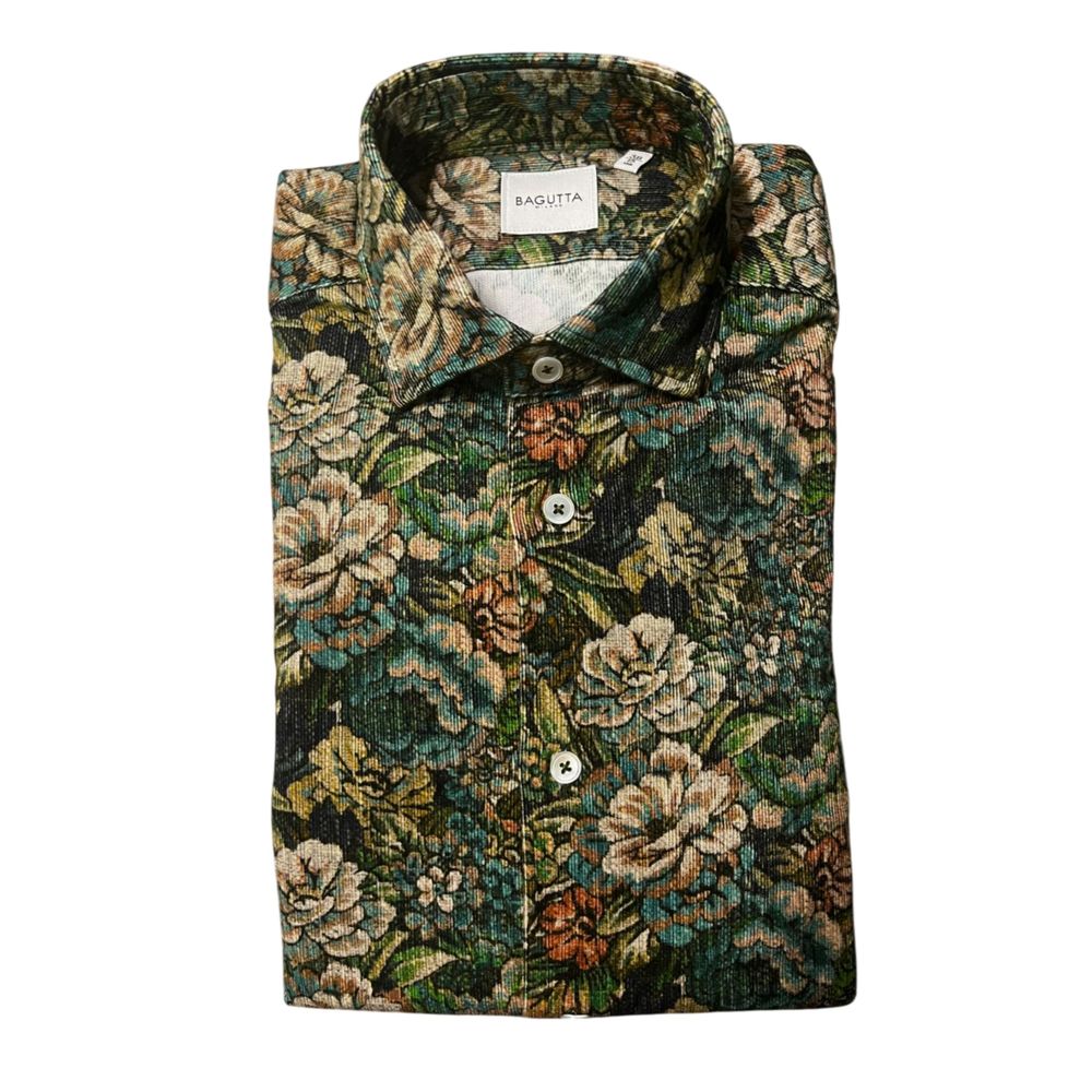 Bagutta Baumwollhemd mit Fantasieprint