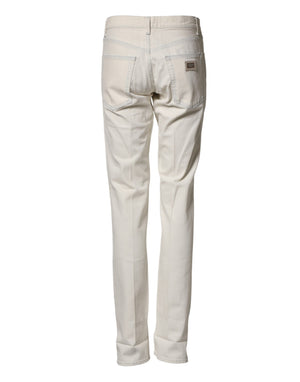 Dolce & Gabbana Weiße Skinny-Jeans aus Baumwolle für Herren