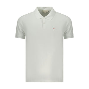 Calvin Klein Bianco Baumwoll-Herrenpoloshirt