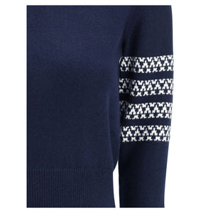 Thom Browne Blauer Wollpullover Oves Aries