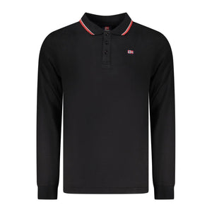 Norway 1963 Schwarzes Herren-Poloshirt aus Baumwolle
