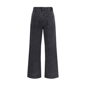 Chloé Schwarze Jeans aus Baumwolle mit geradem Bein