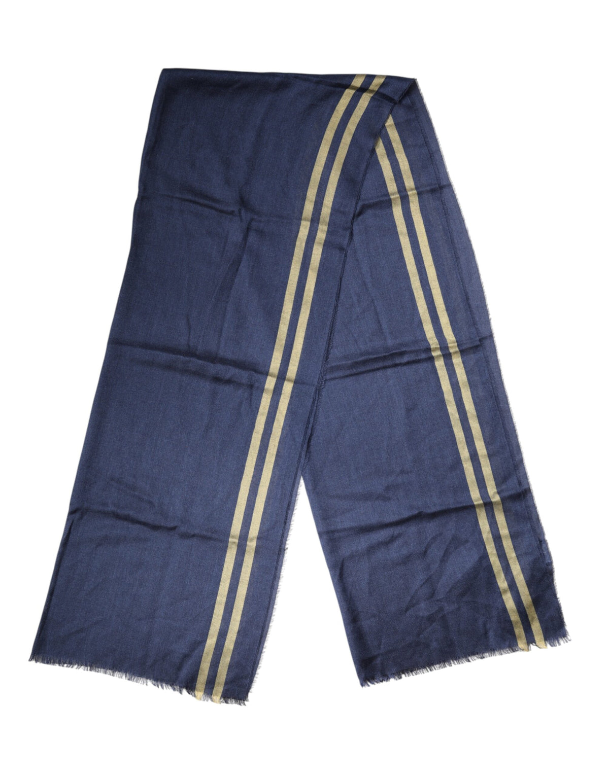 Dolce & Gabbana Blauer Kaschmir-Nackenwickel-Schal mit Fransen