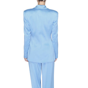 Silence Blauer Blazer aus Polyester