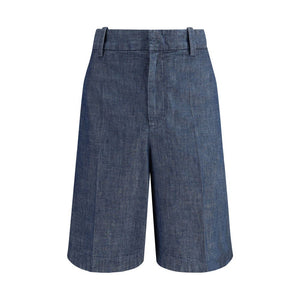 Jil Sander Blaue Baumwoll-Bermudashorts