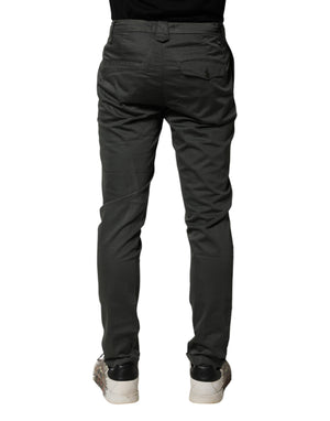 Dondup Dunkelgraue Baumwoll Chino-Hose für Herren, Mid Waist, Skinny Fit