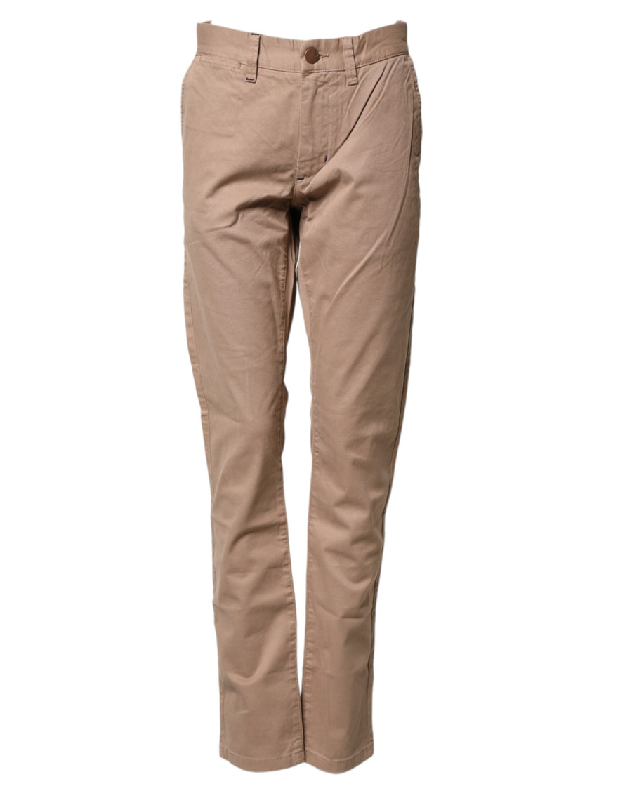 Sun68 Beige Baumwoll Chino Hose für Herren mit mittlerer Leibhöhe und geradem Bein