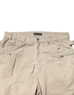 Daniele Alessandrini Beige Baumwoll-Jeans für Herren mit geradem Bein und mittlerer Leibhöhe