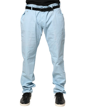 Jacob Cohen Hellblaue gerade geschnittene Herren-Jeans aus Baumwolle
