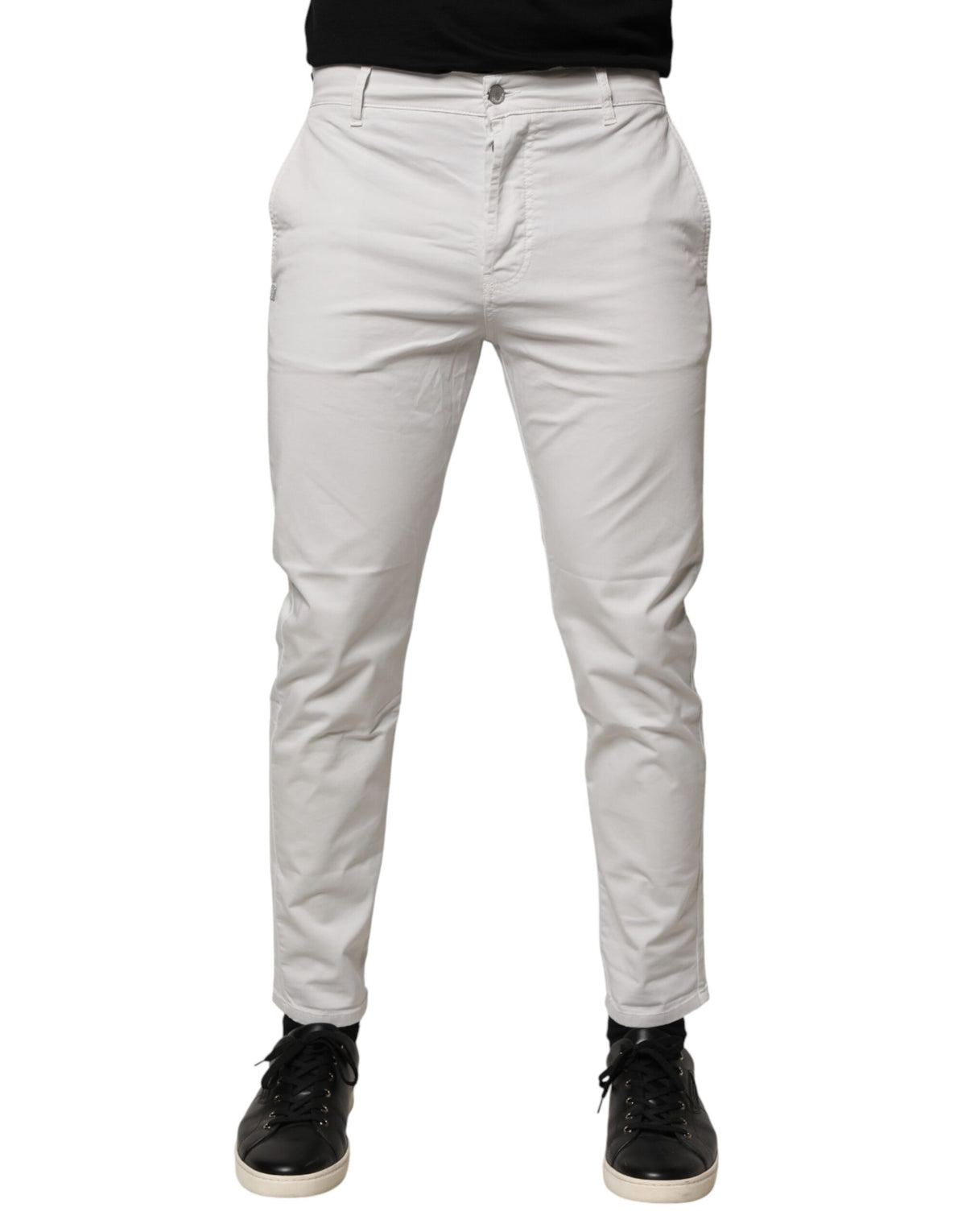 Daniele Alessandrini Weiße Skinny Jeans aus Baumwolle mit mittlerer Leibhöhe für Herren