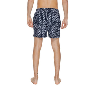 Black Polyester Swim Shorts