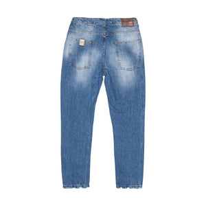 Displaj Blaue Baumwolljeans im Relaxed Fit