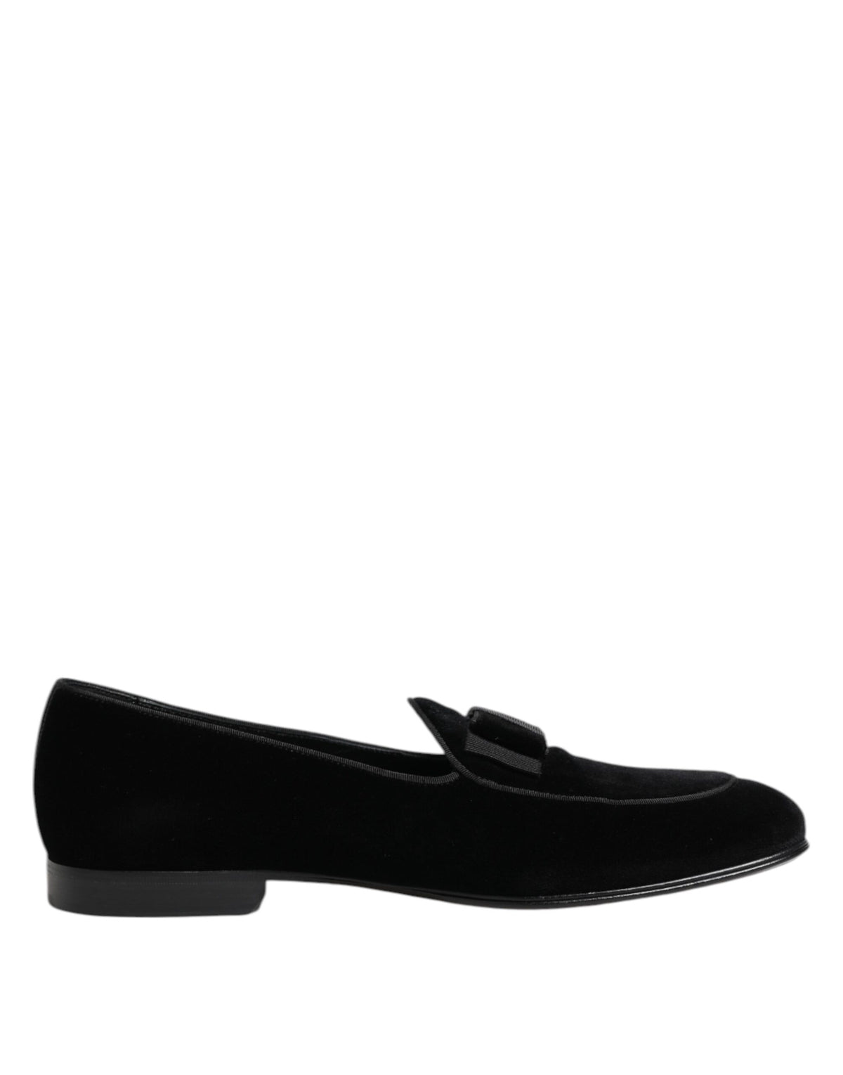 Dolce & Gabbana Schwarze Samt-Slipper Loafer für Herren – Elegantes Schuhwerk