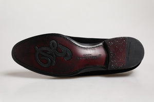 Dolce & Gabbana Schwarze Samt-Slipper Loafer für Herren – Elegantes Schuhwerk