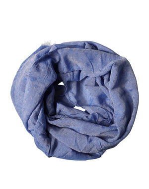 Dolce & Gabbana Blauer Spitzenstola aus Baumwolle, Nacken-Tuch, Schal