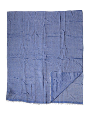 Dolce & Gabbana Blauer Spitzenstola aus Baumwolle, Nacken-Tuch, Schal