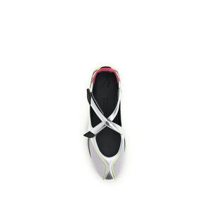The Attico Silberne Ballerinas aus Polyurethan
