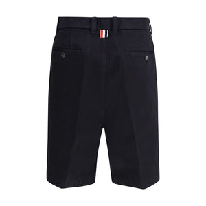 Thom Browne Blaue Bermuda-Shorts aus Polyester